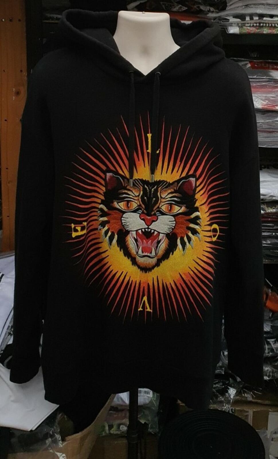 GUCCI Angry Cat Applique Oversized Distressed Hoodie £1440