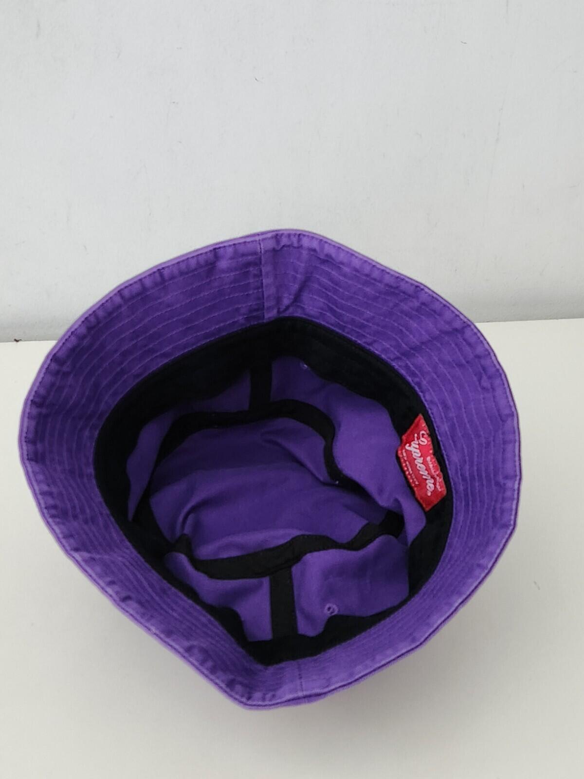 SS23 Supreme Embroidered Brim crusher Size S/M Purple bucket hat small / medium