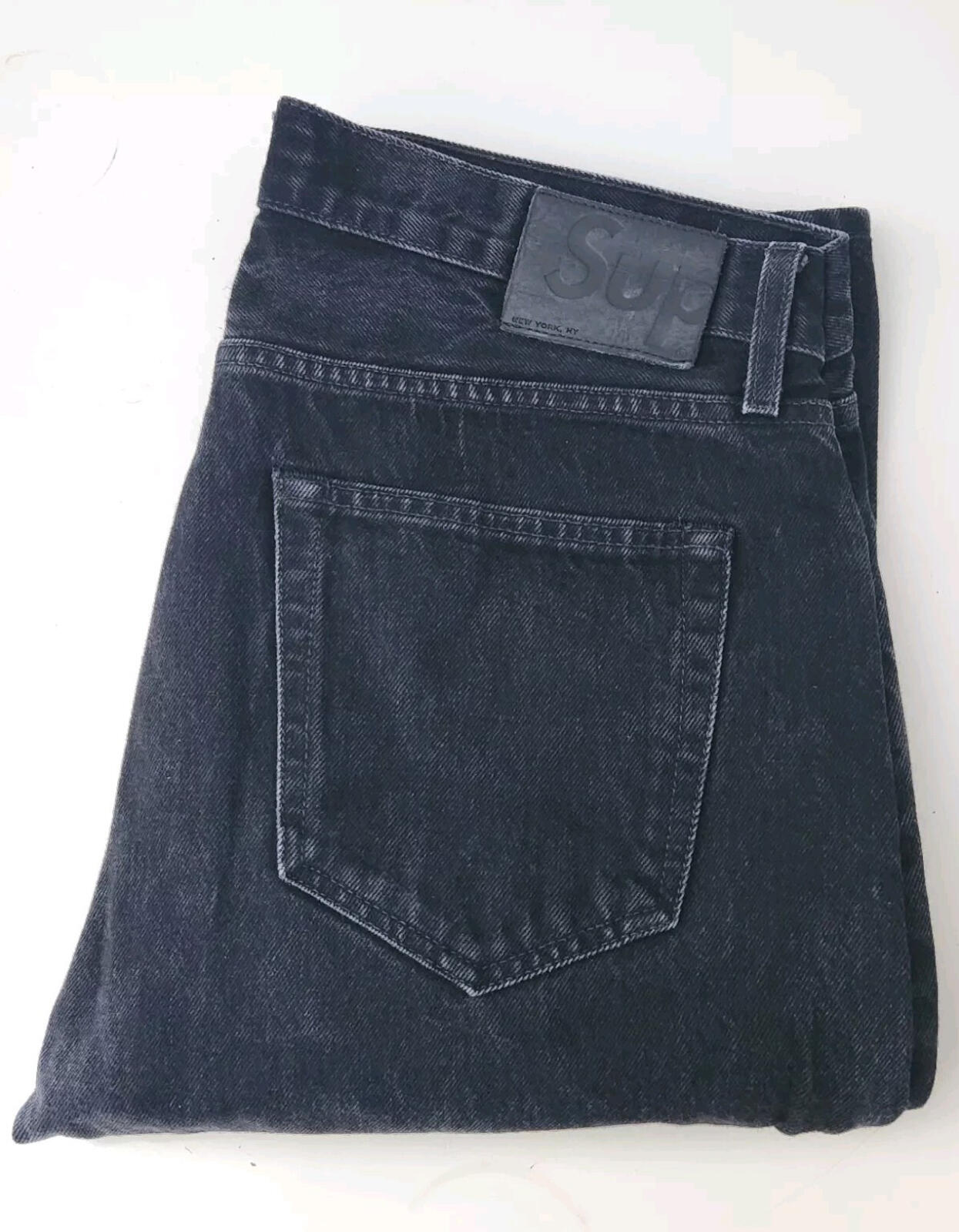 FW16 Supreme Black Slim Jeans Size 34 W34 L27 altere