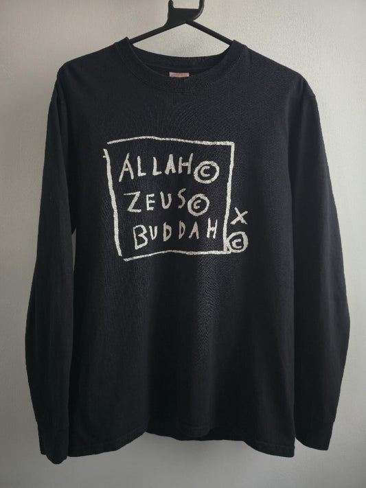 FW13 Supreme x Jean Michel Basquiat Camiseta Negra Manga Larga Talla M