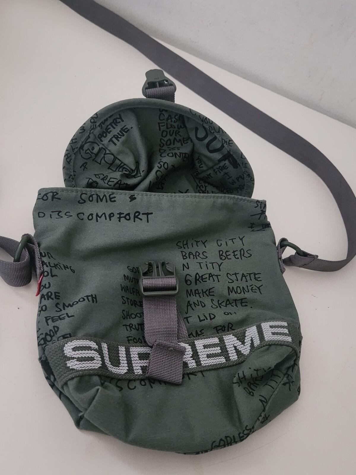SS23 Supreme Field Side bag Shoulder Olive Gonz Water Resistant Gonzales Poems