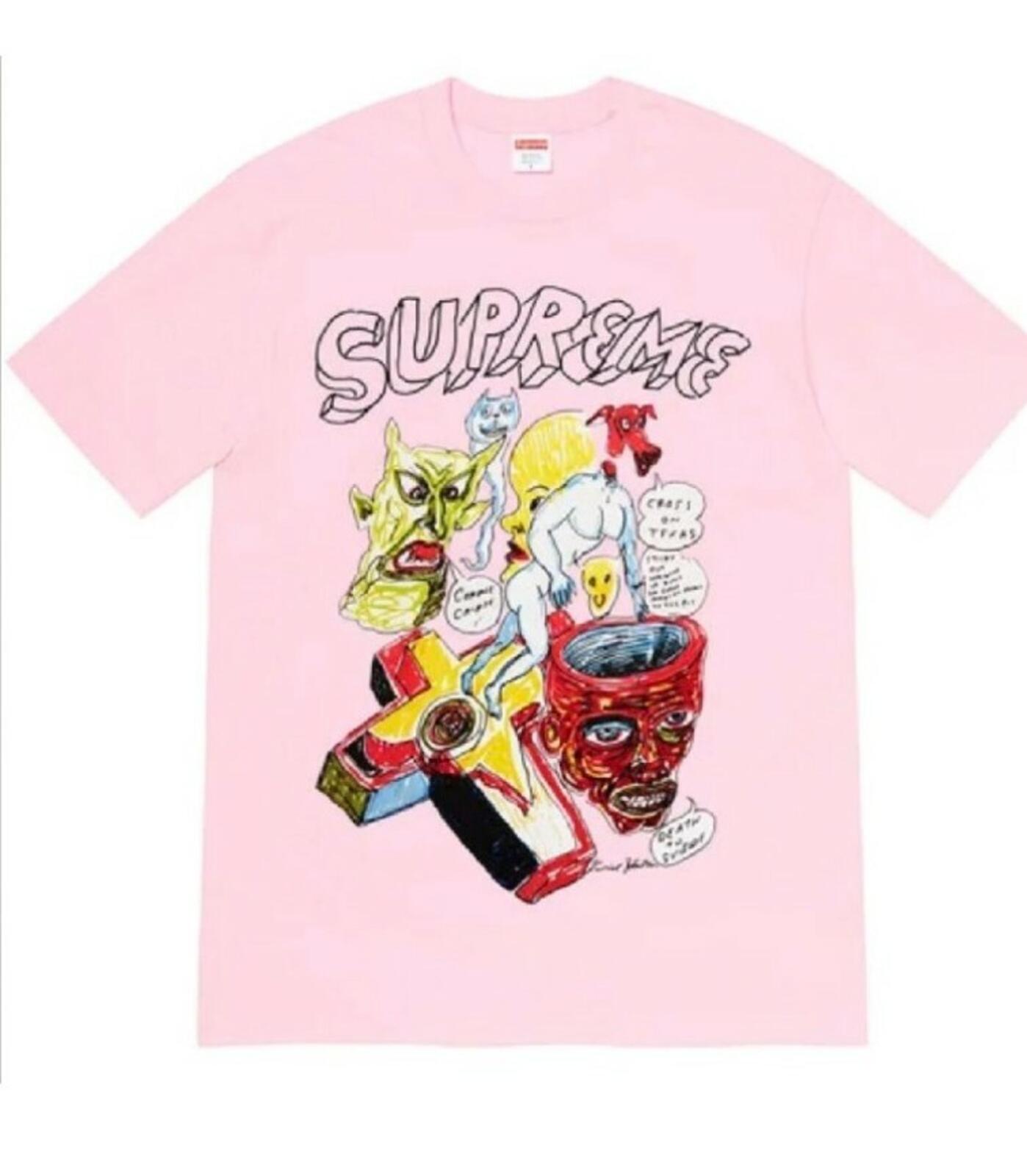 SS20 Supreme x Daniel Johnston tee Light pink T-shirt L large New and unopened
