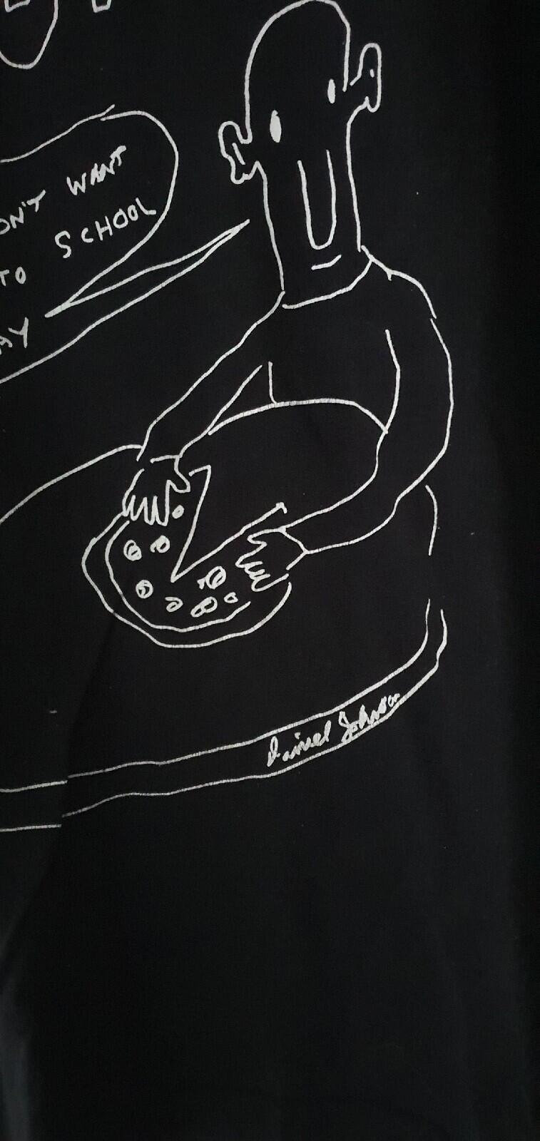 SS15 Supreme Daniel Johnston Pizza black tee size M medium T-shirt school Rare
