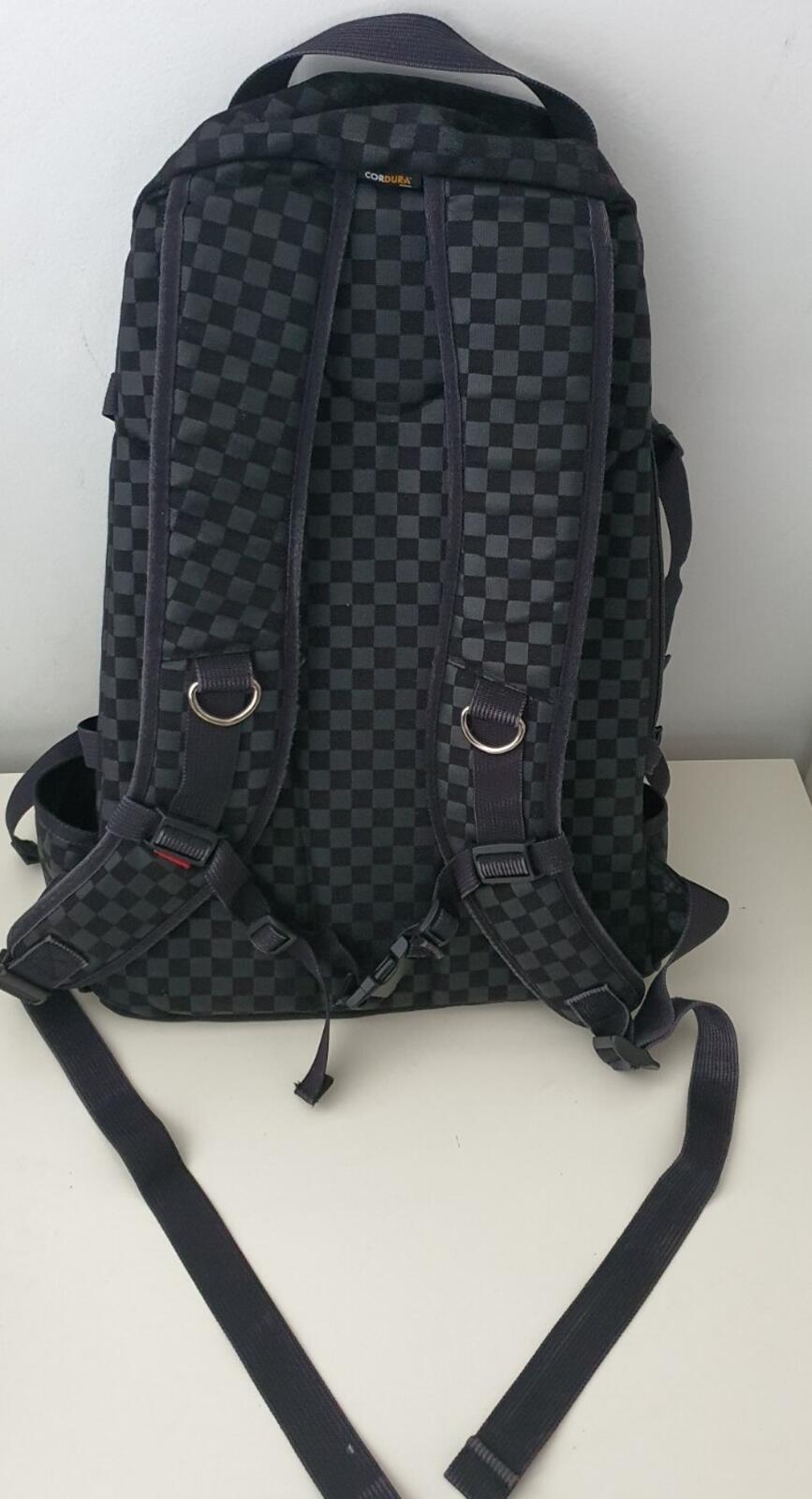 FW11 Supreme Printed Check backpack box logo bag Checkered vintage Rare Black