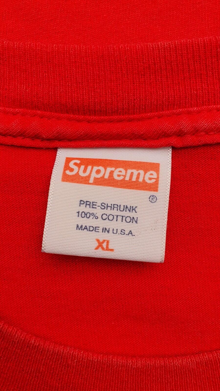 SS06 Supreme x Public Enemy Camiseta Roja Talla XL