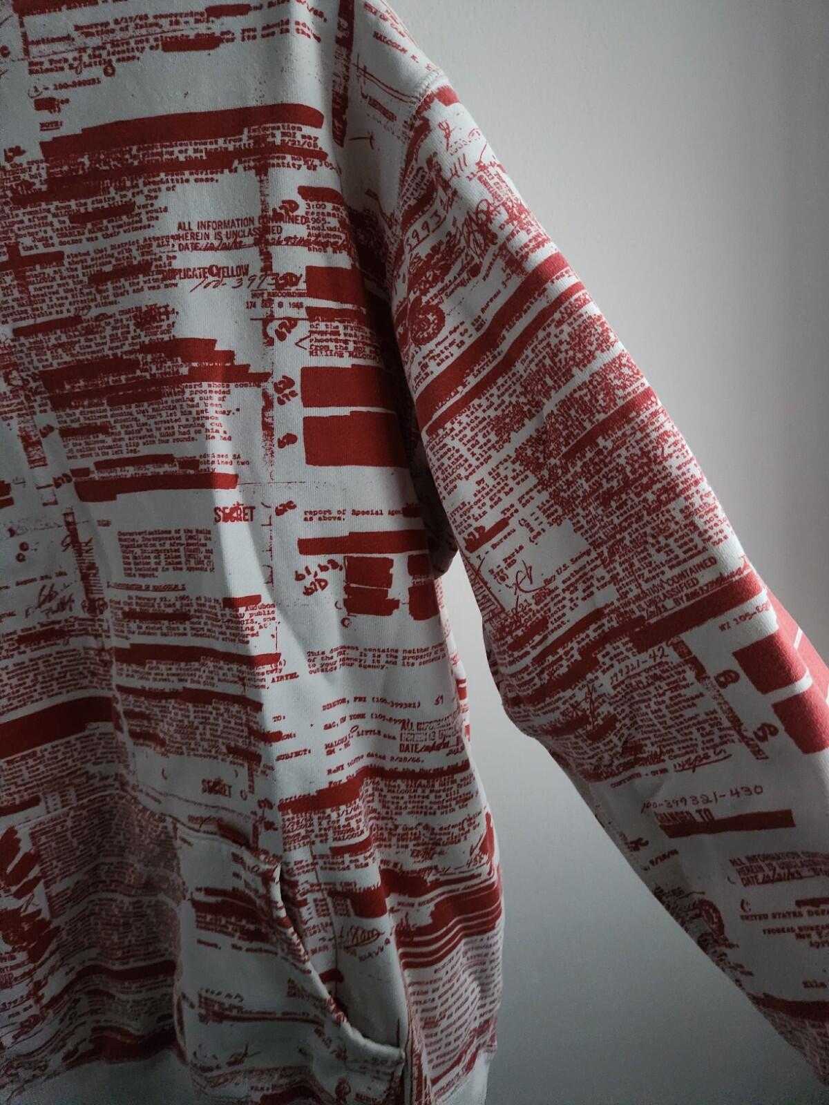 FW04 Supreme FBI Kapuzenpullover Hoodie Large Vintage 2007 Rot Weiß