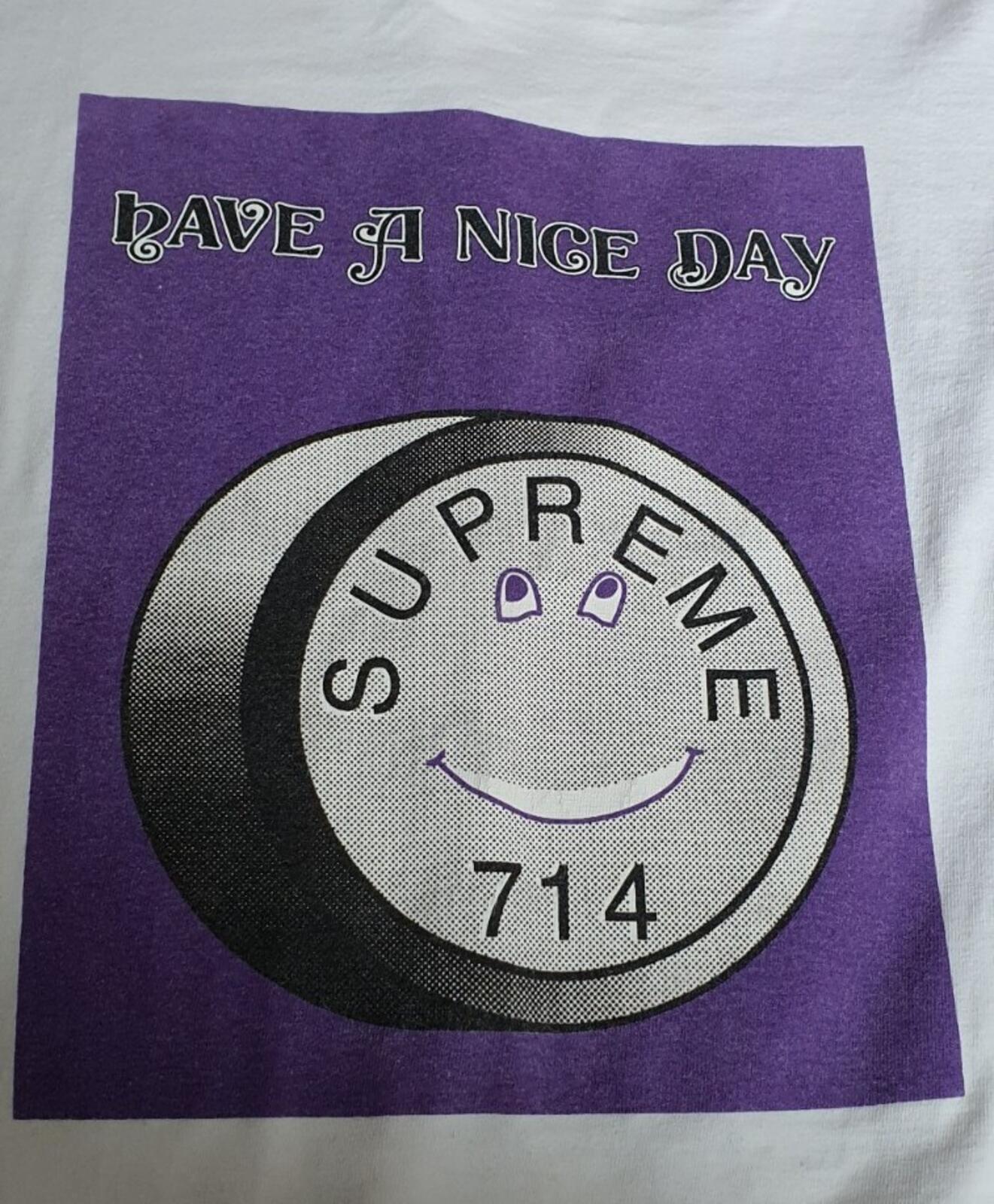 SS14 Supreme Lude tee size M medium white T-shirt Have a nice day pill Vintage