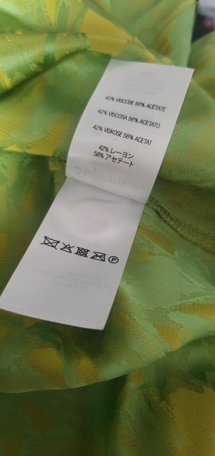 FW22 Supreme Iridescent Shirt Blue M Medium Button Up Long Sleeve Green Rayon