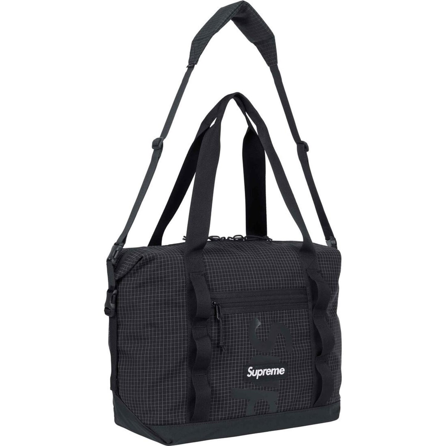 SS24 Supreme tote bag water resistant nylon black duffle holdall