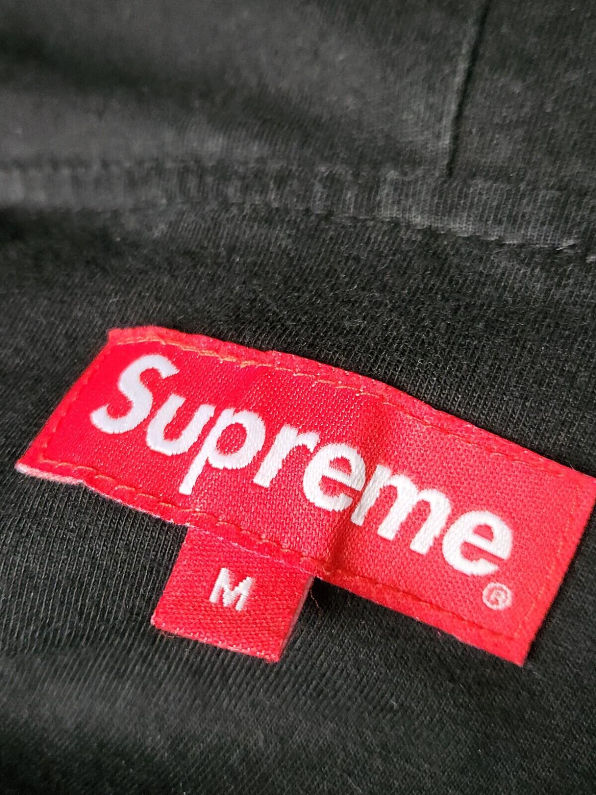 SS15 Supreme Team Pullover  hooded sweatshirt size M Medium hoodie Black