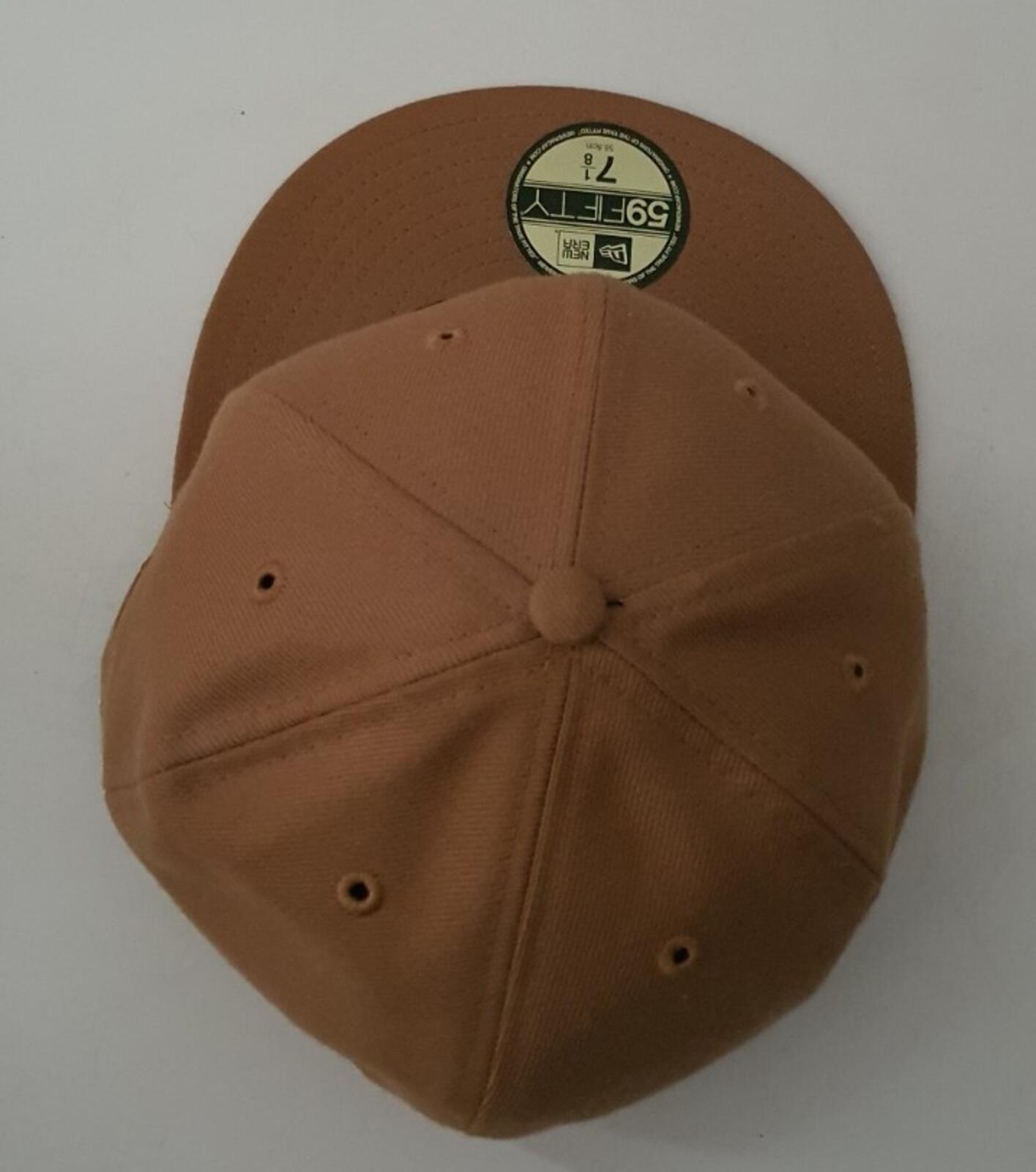 FW10 Supreme Classic Logo New Era brown hat cap 7 1/8 vintage 2010 Very Rare