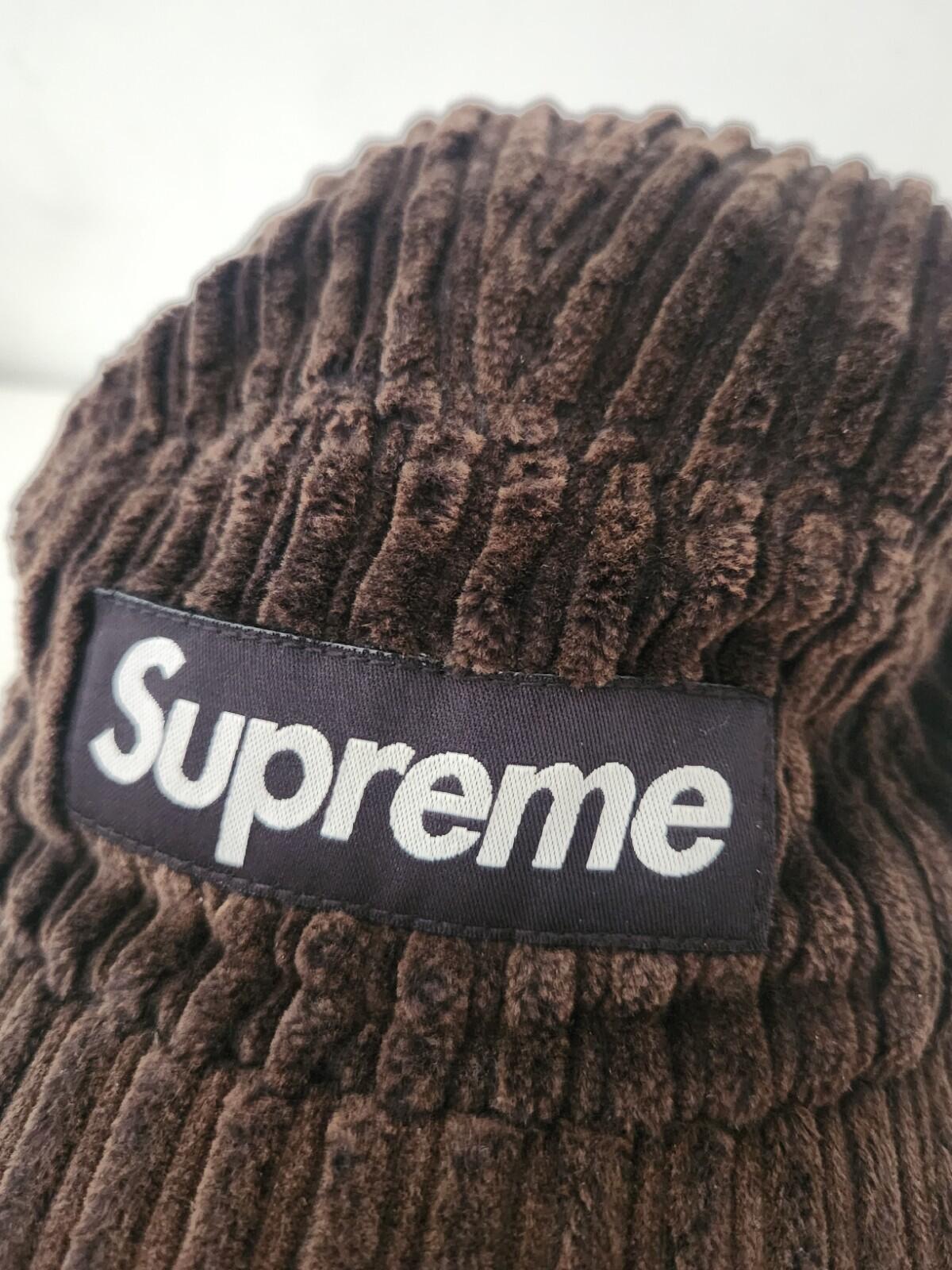 FW15 Supreme Hi-Lo Corduroy Camp Cap Brown