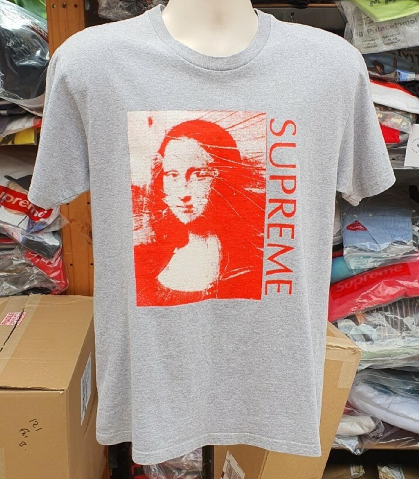 SS18 Supreme Mona Lisa tee M medium heather grey T-shirt