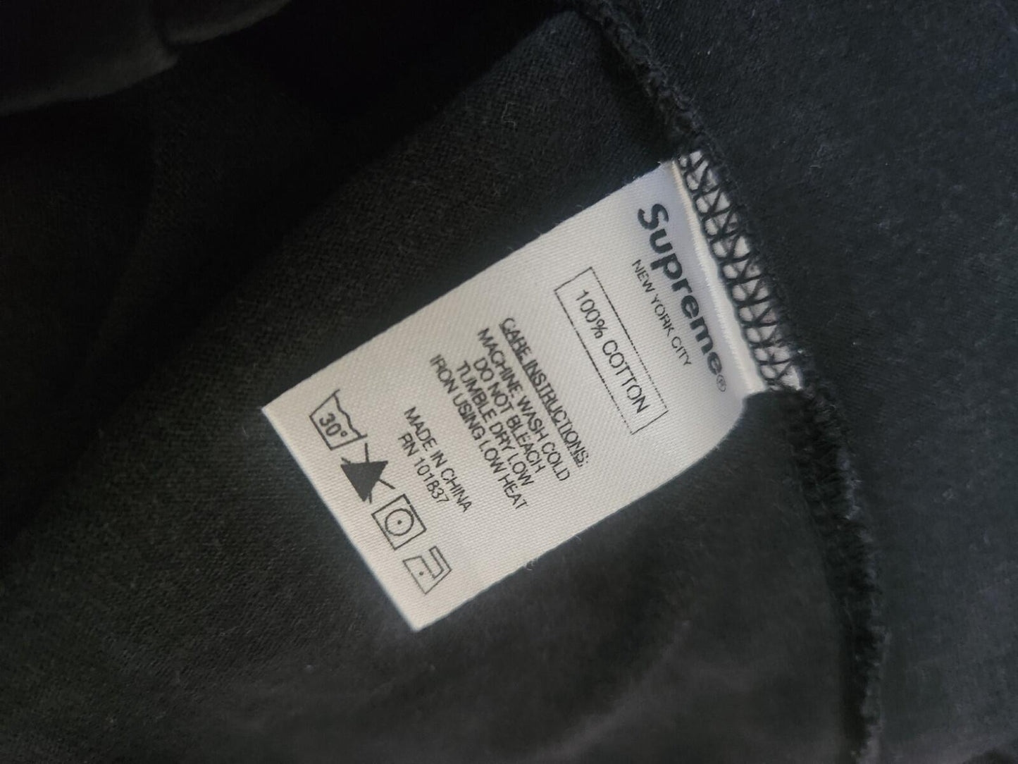FW15 Supreme Stadium Ringer Top Black Tee size M