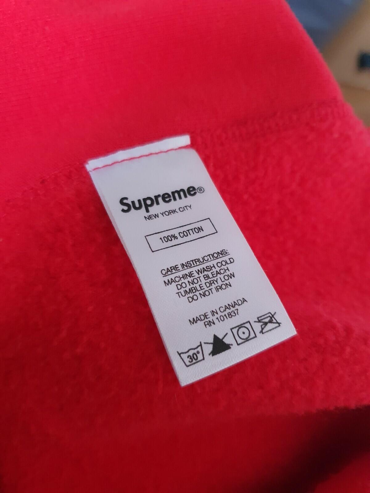 SS19 Supreme Apple Hooded Sweatshirt Red Size M