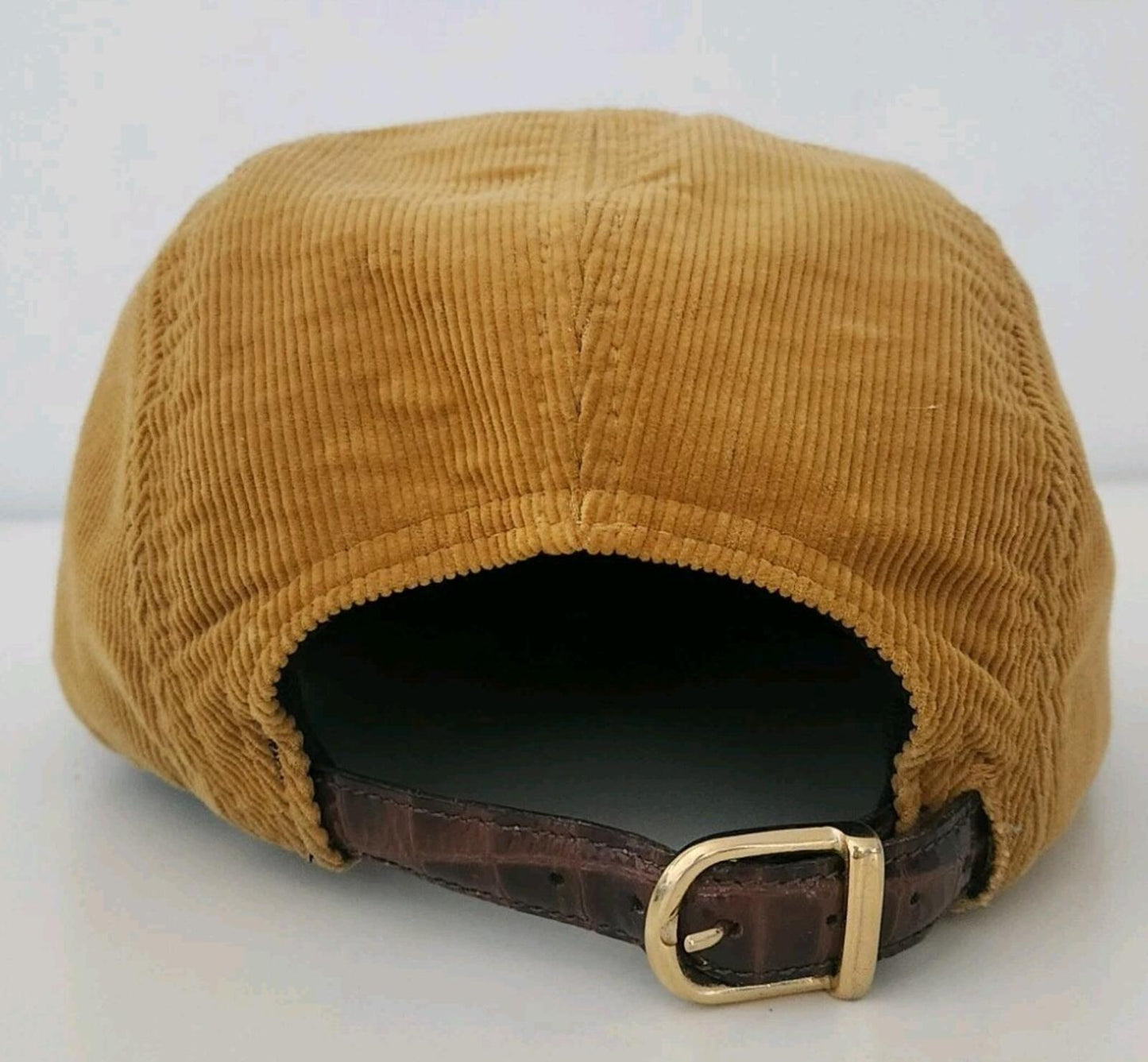 FW13 Supreme Croc Strap Camp Cap Mustard Corduroy
