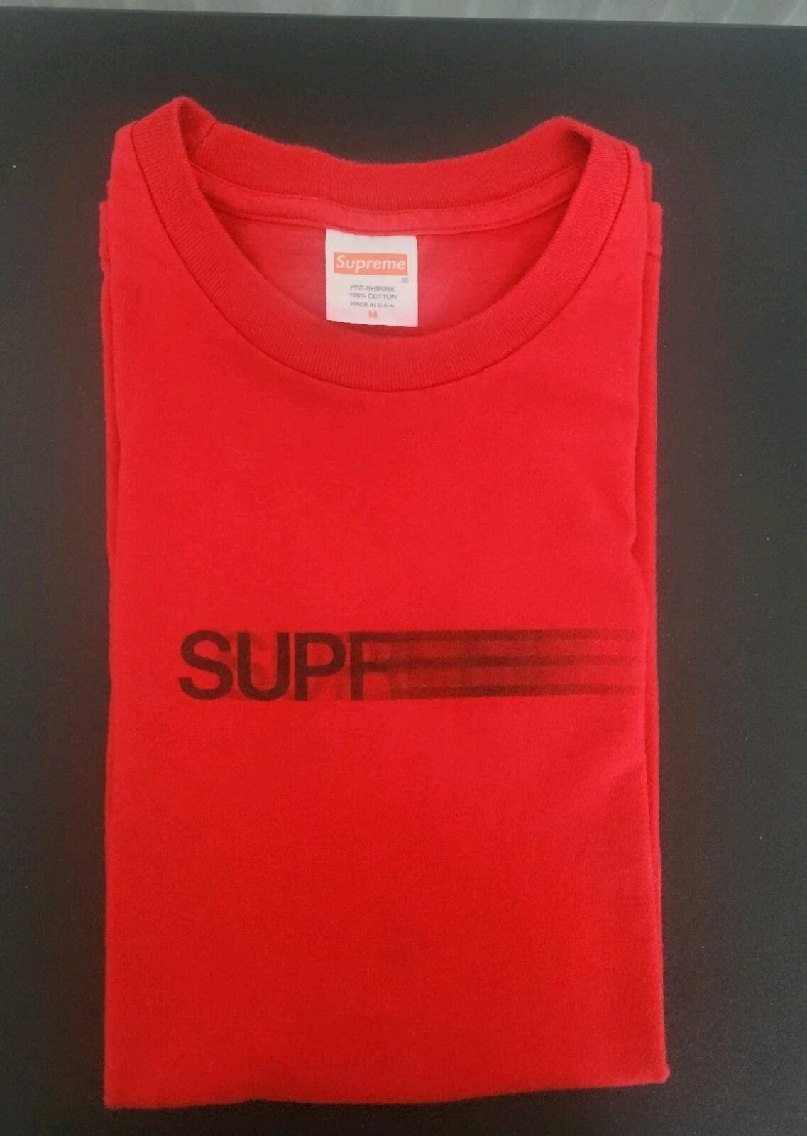 SS16 Supreme Motion Tee Red Size M