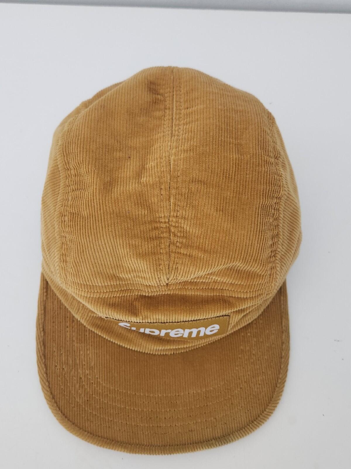 FW13 Supreme Croc Strap Camp Cap Mustard Corduroy