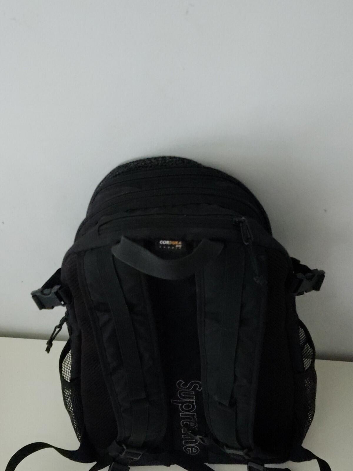 SS20 Supreme Schwarzer Rucksack Cordura Tasche Mesh Rucksack