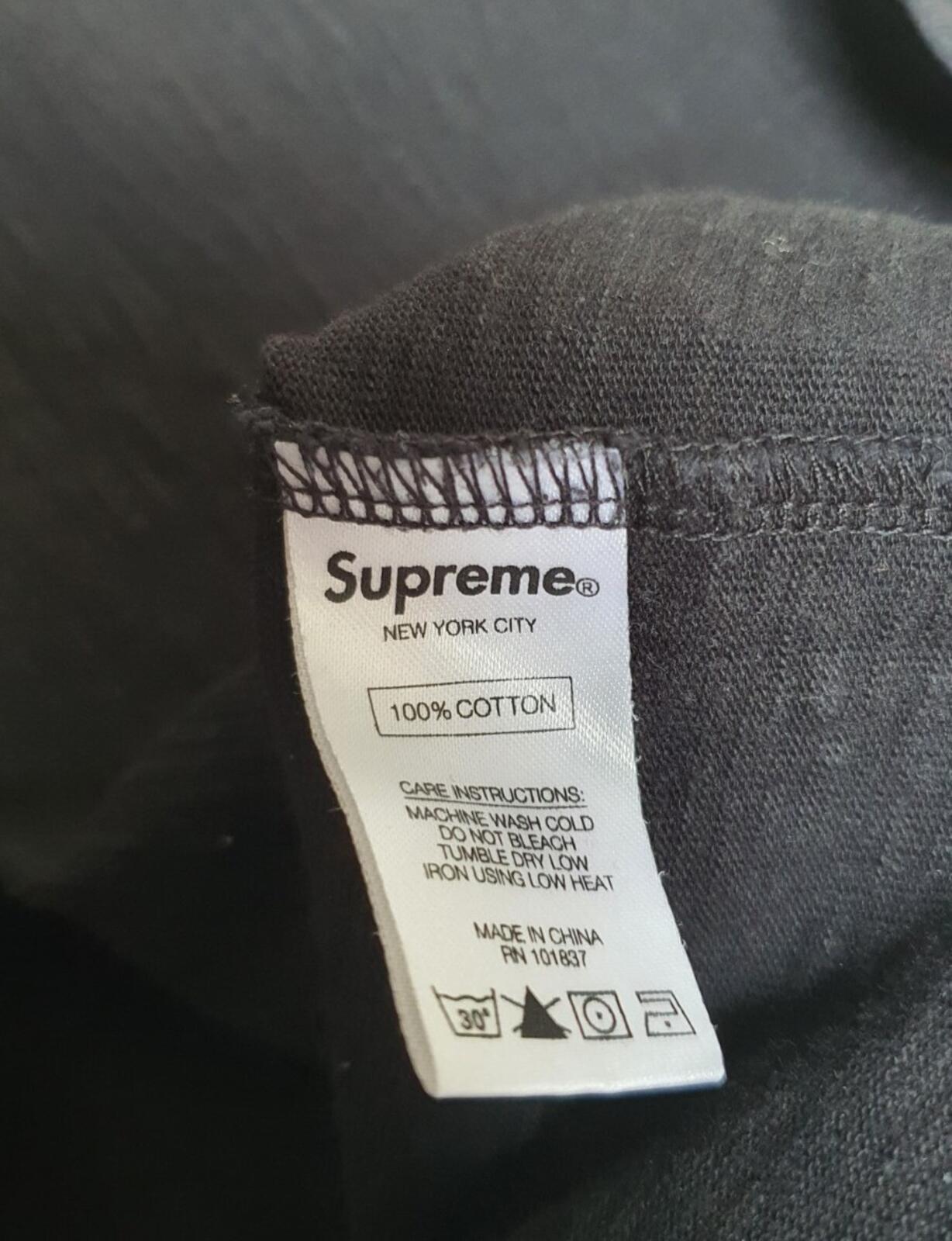 SS17 Supreme Collegiate tee black T-shirt size M medium