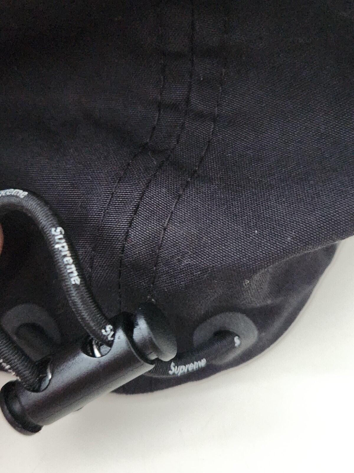 FW21 Supreme Shockcord Camp Cap Hat Black Box logo