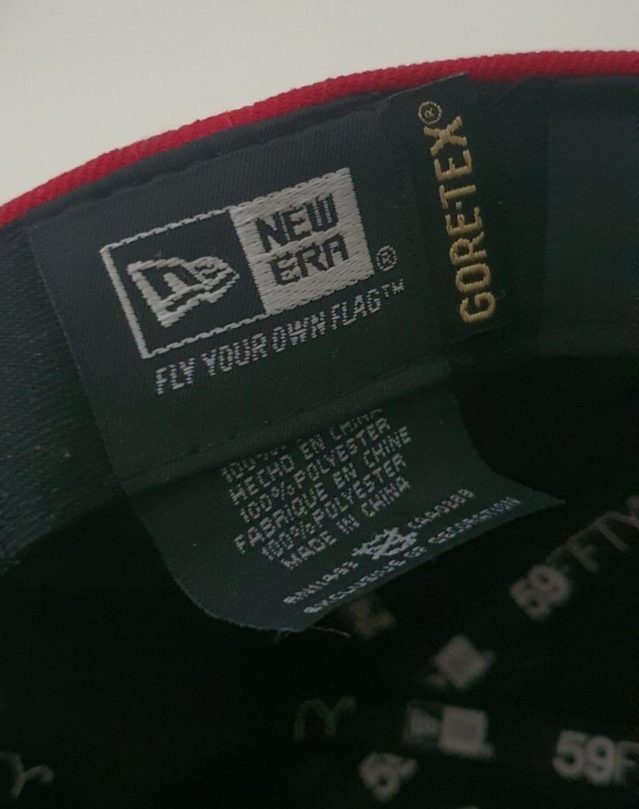 FW13 Supreme GORE-TEX Box Logo New Era Cap Wasserdicht Rot Größe 7 1/4