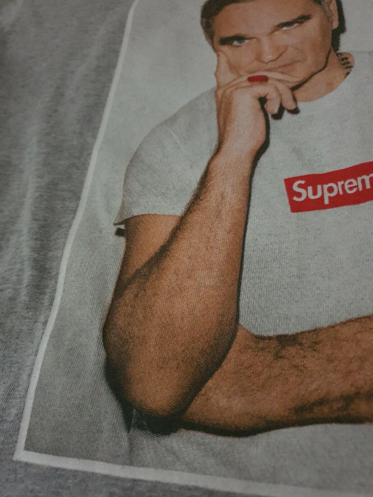 SS16 Supreme x Morrissey Photo Tee size M heather grey T-shirt