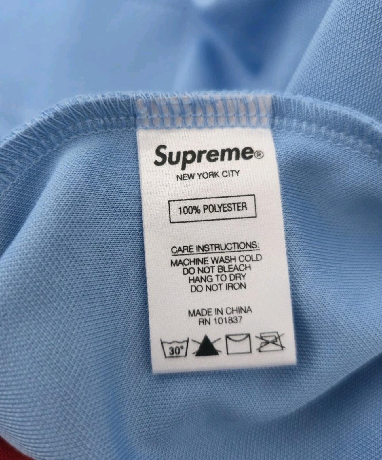 SS21 Supreme Don't Hate Baseball Jersey Size XL Red Blue Top
