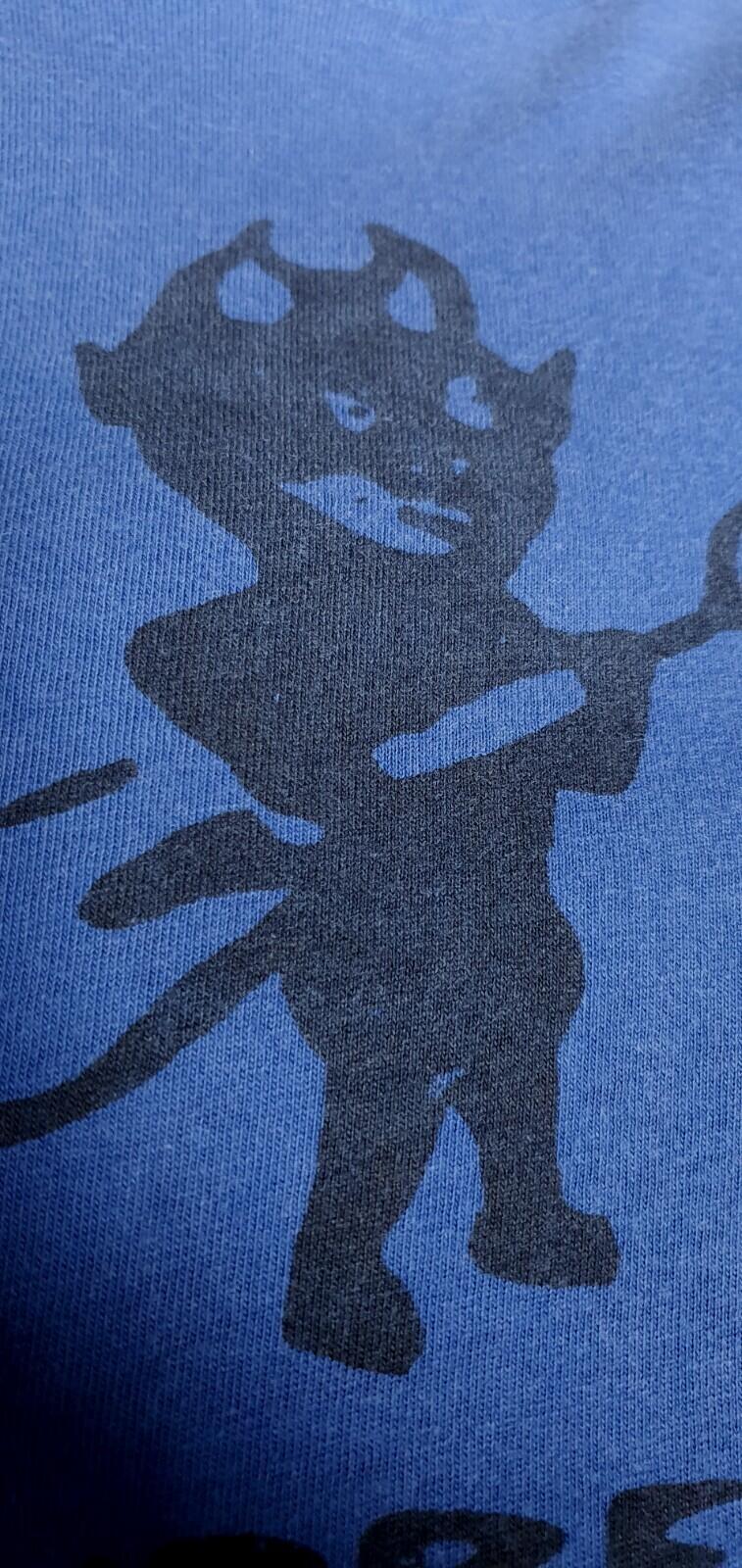 FW15 Supreme Devil heather royal tee size M medium T-shirt blue Rare