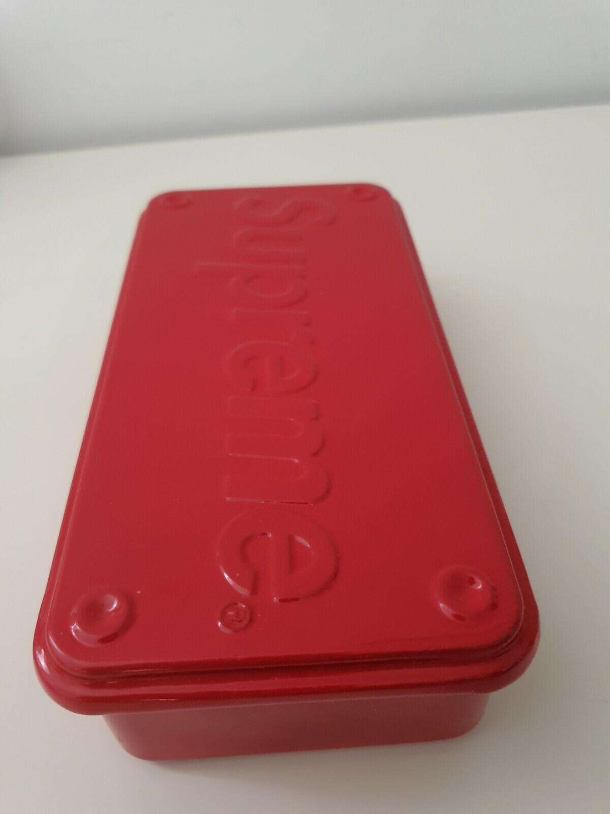 SS13 Supreme large flip top metal box red Rare Accessory Vintage 2013