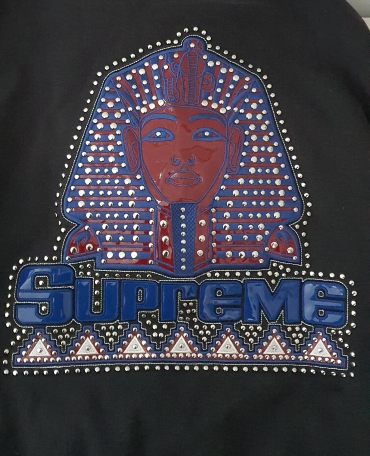FW20 Supreme Pharaoh Studded Kapuzenpullover Schwarz Größe M Medium Hoodie