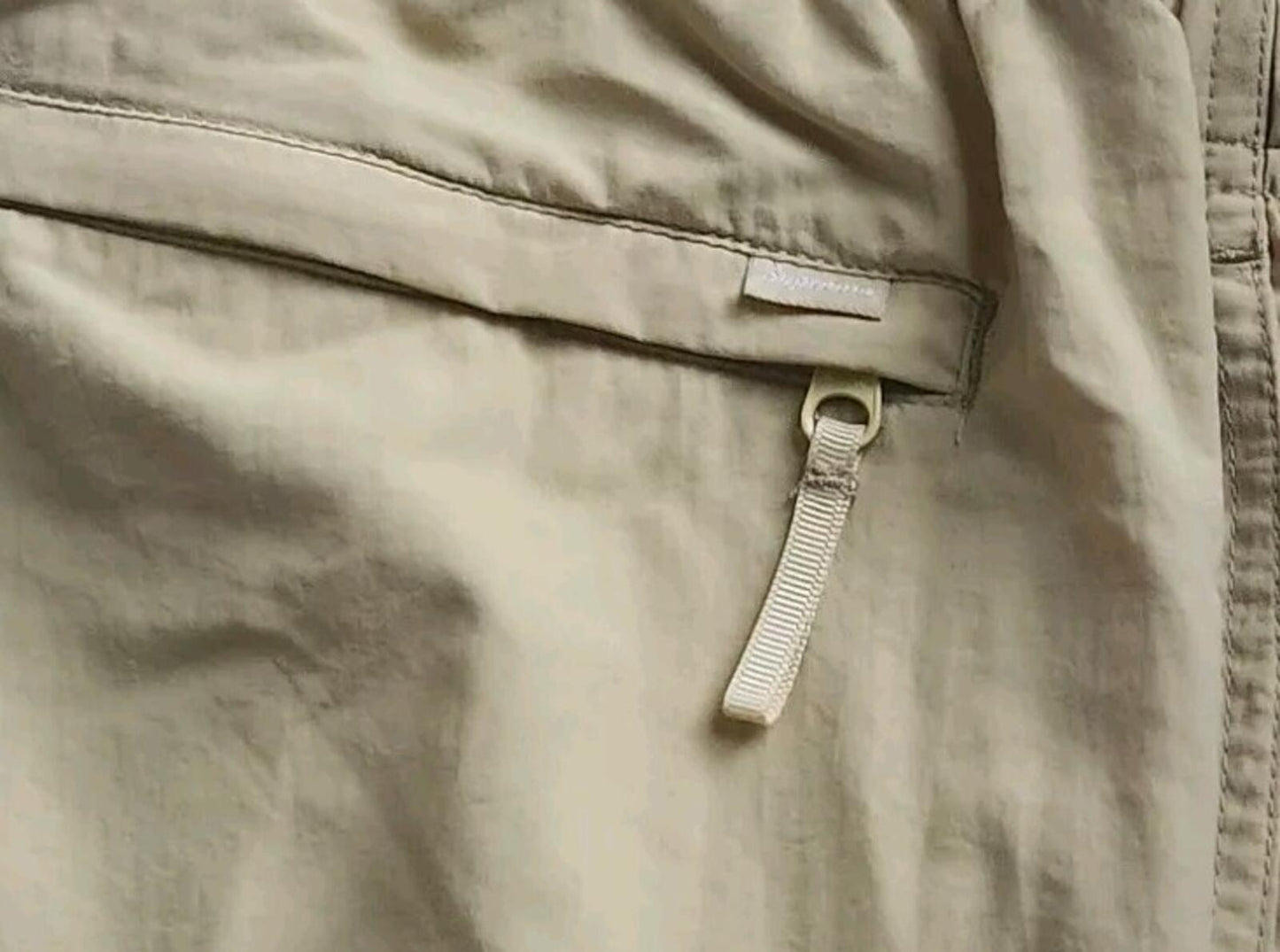 SS21 Supreme Warm Up Pants Pale Yellow Sze S Water Resistant