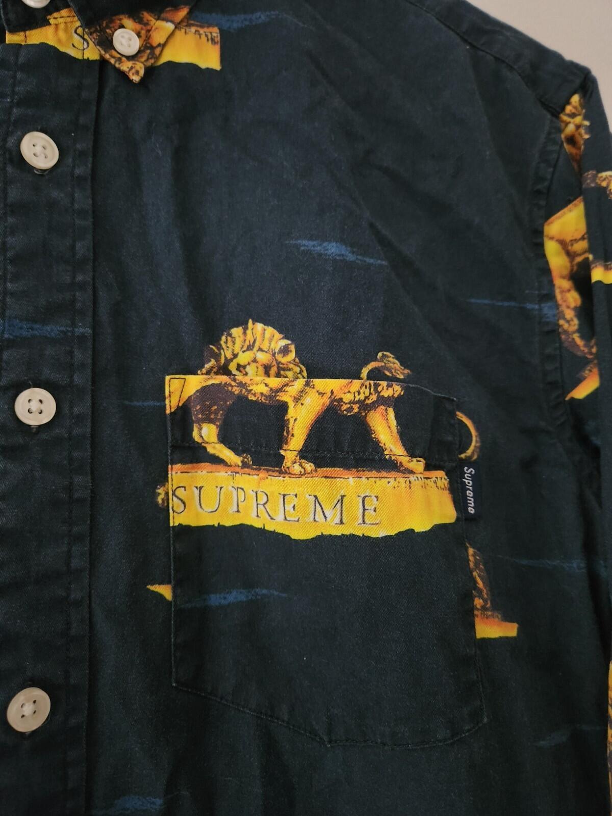 FW13 Supreme Lions Shirt Navy Size S