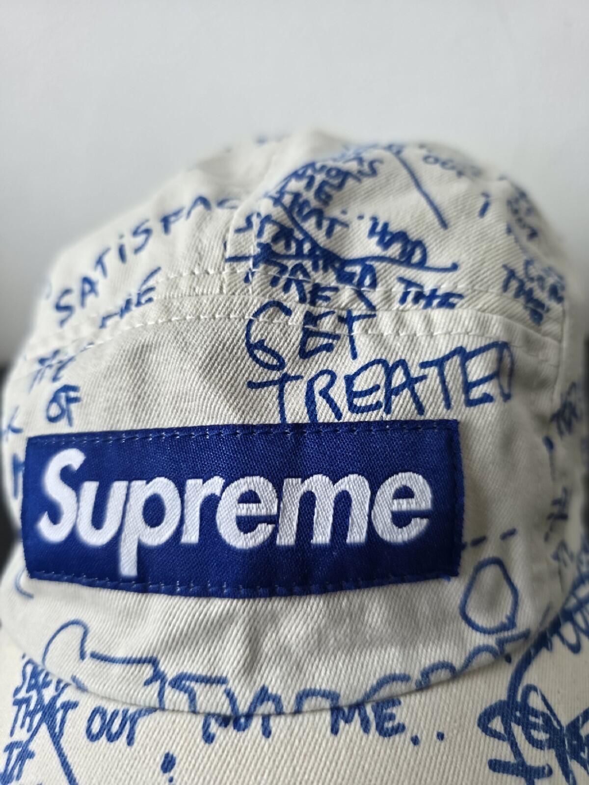 SS23 Supreme Gonz Poems Camp Cap White Mark Gonzales