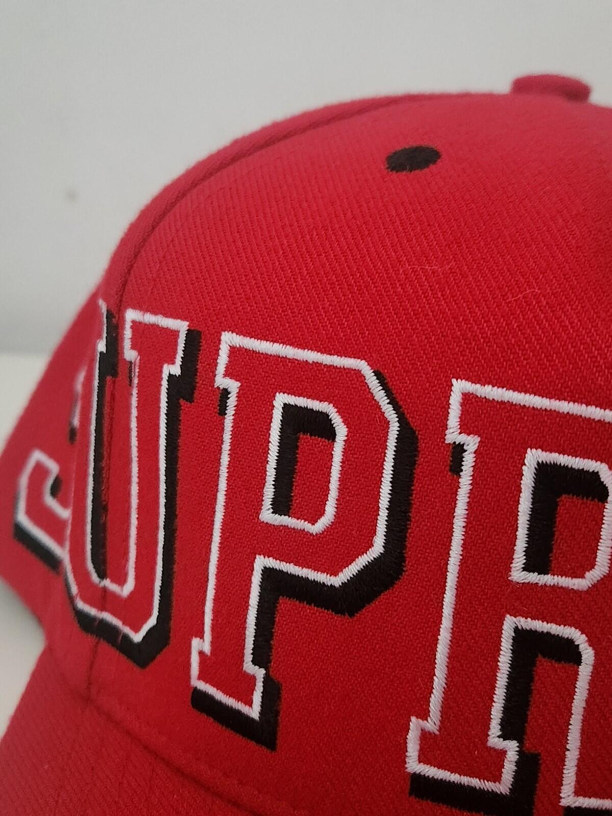 FW13 Supreme Banner 5-Panel Red Cap Großes Logo Vintage Mütze ASAP ROCKY Selten 2013