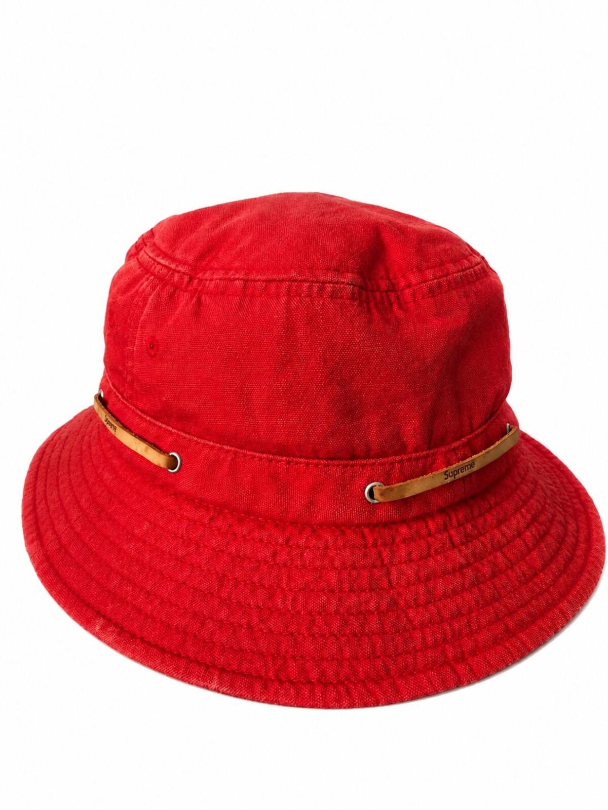 SS15 Supreme Canvas Crusher Hat Red Size S/M