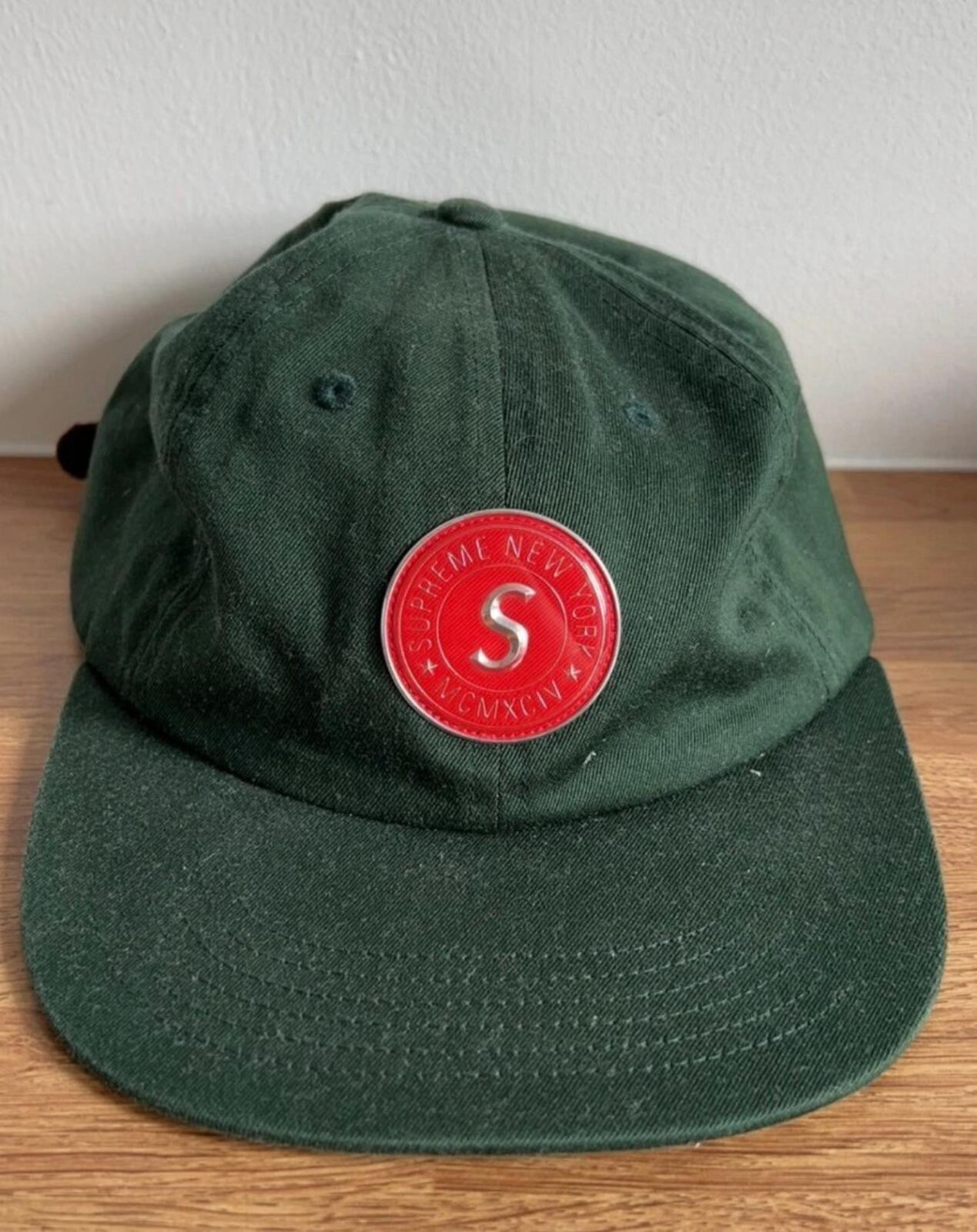 FW20 Supreme Chino Twill Gel S Logo 6-panel Cap Green