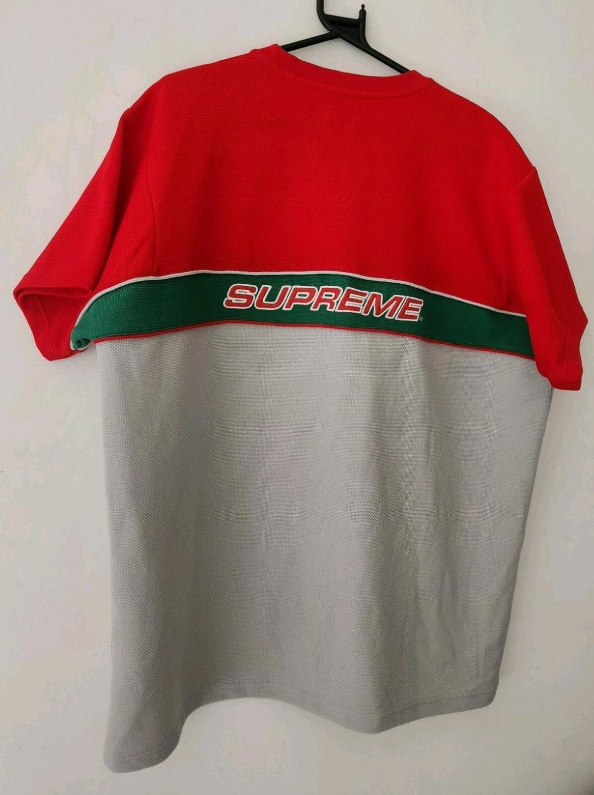 SS19 Supreme Piping Practice S/S Top size XL Grey Red Tee T-shirt short sleeve