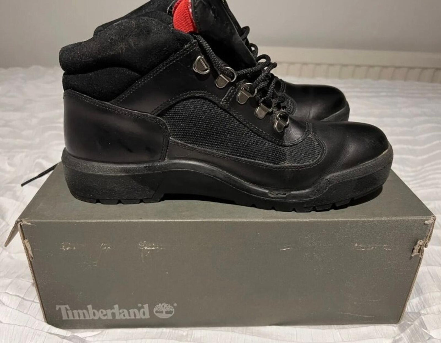 FW14 Supreme x Timberland Field Boots Black Size UK 10 US 10.5 EU 44.5