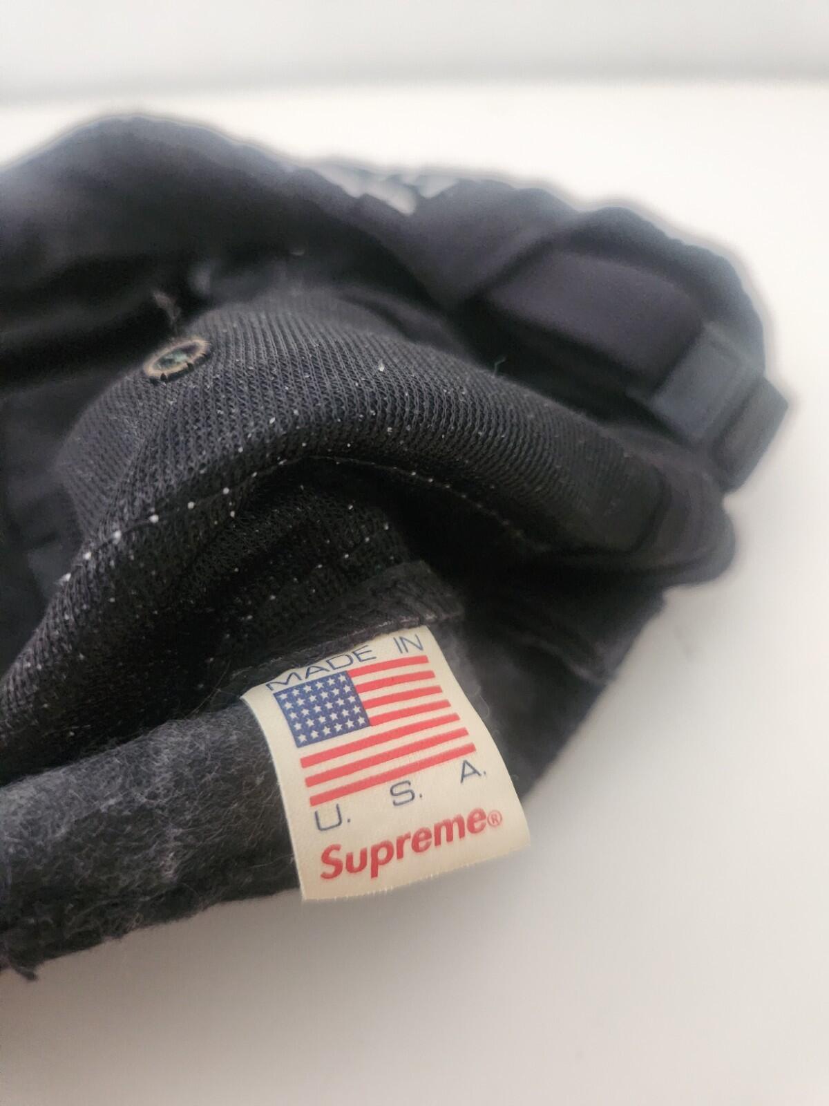 SS15 Supreme Side Tape Camp Cap Black