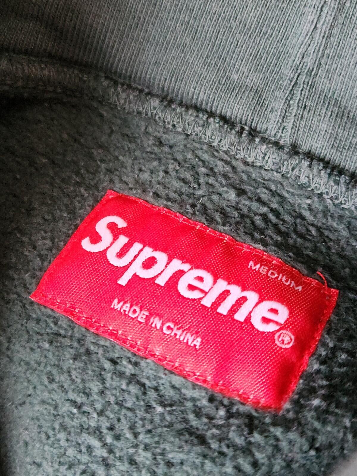FW21 Supreme Bleached Hooded Sweatshirt hoodie size Medium M dark green
