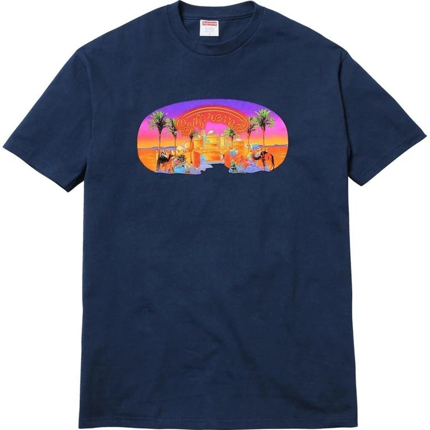 SS17 Supreme Mirage Tee Navy Size L