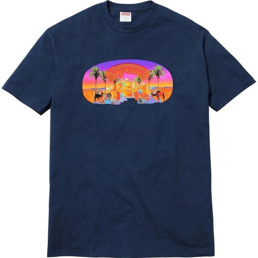 Camiseta SS17 Supreme Mirage Azul Marino Talla L