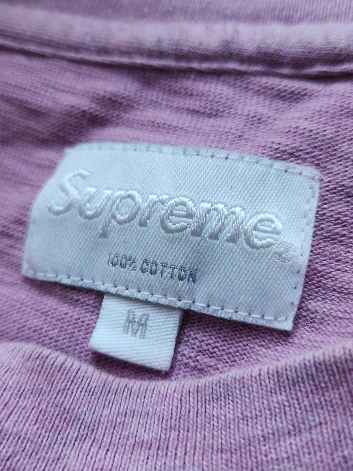 FW17 Supreme Reflective L/S Top Tee Pink Size S