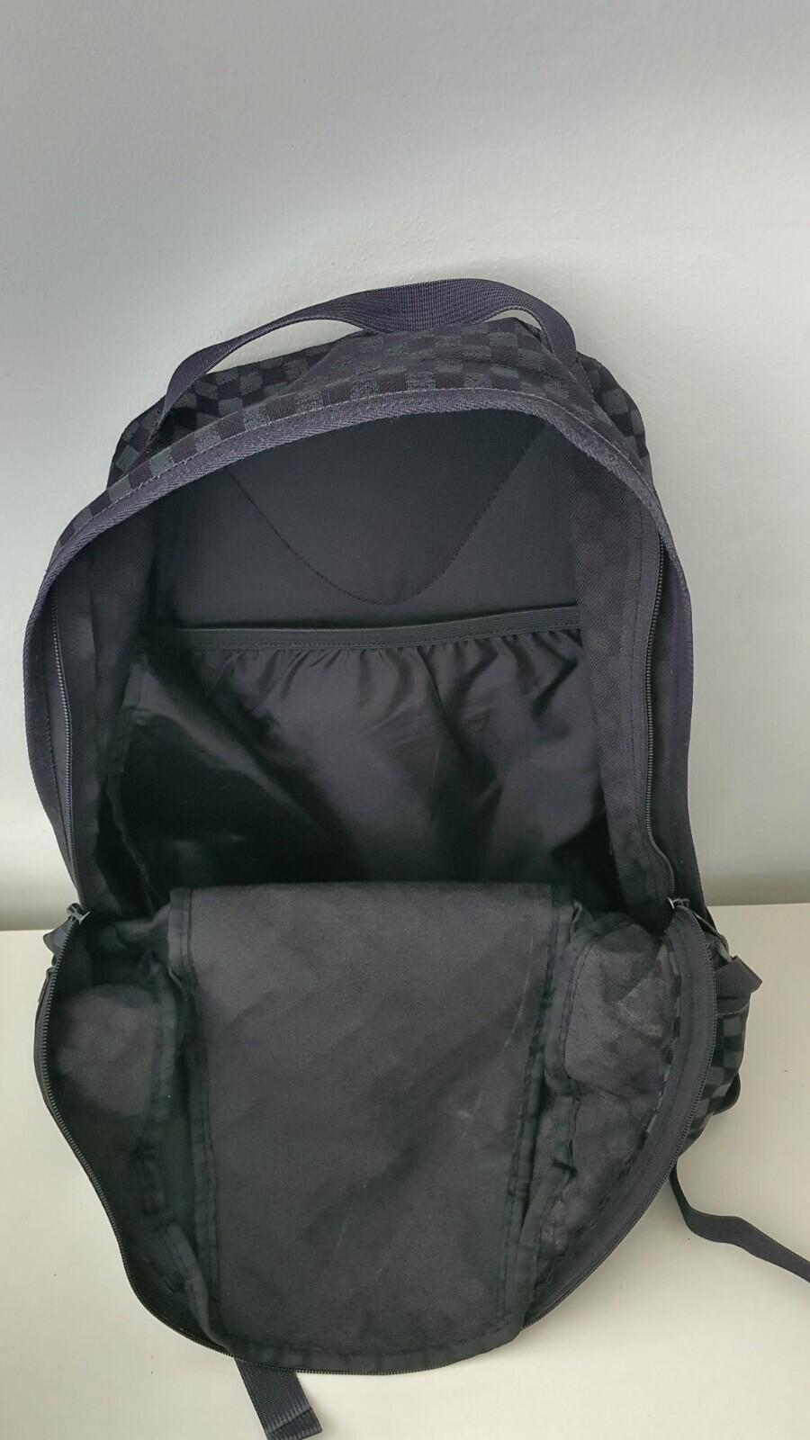 FW11 Supreme Printed Check backpack box logo bag Checkered vintage Rare Black