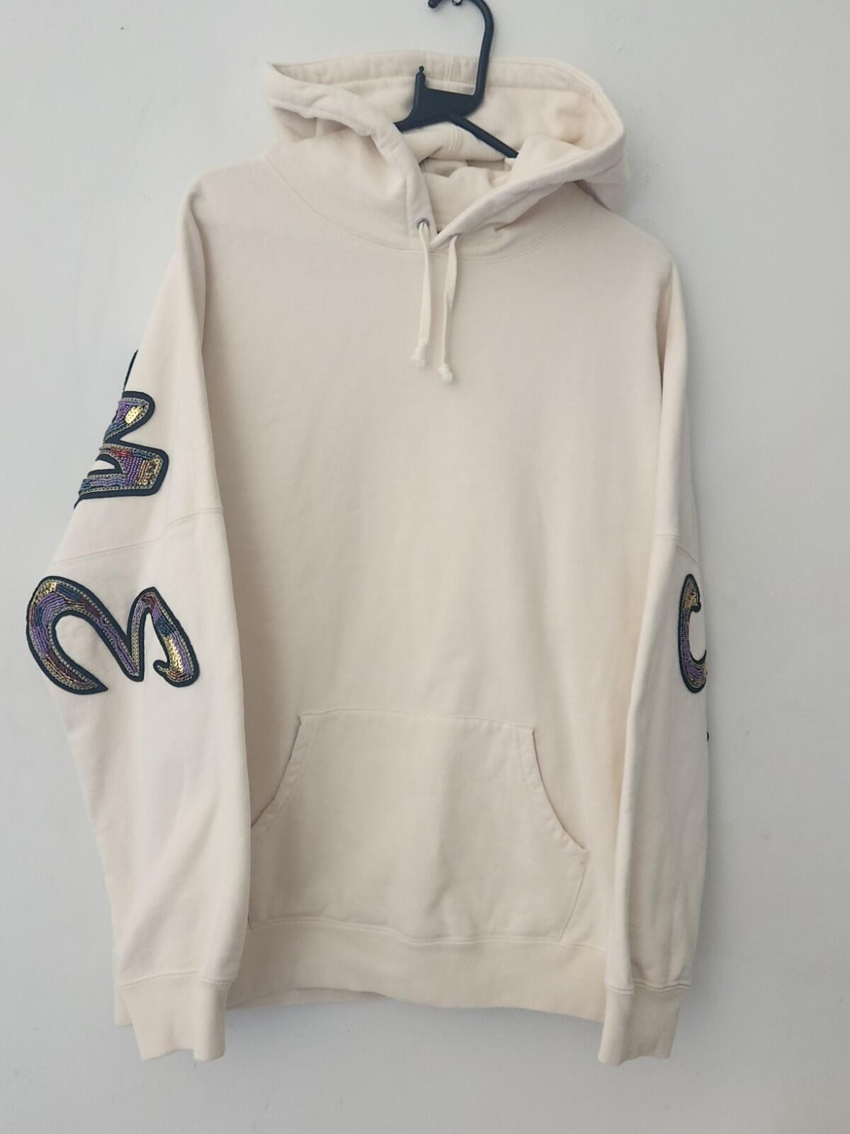 SS22 Supreme Beaded Hooded Sweatshirt Natural Size M