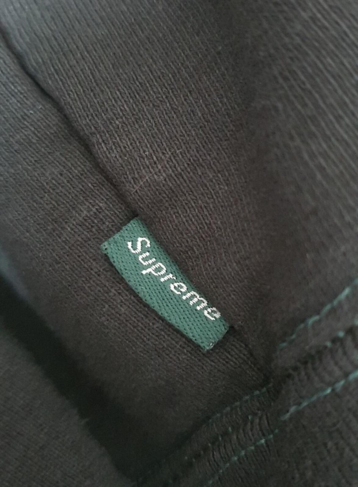 FW19 Supreme Text Stripe Zip Up hooded sweatshirt L Large DYED Hoodie