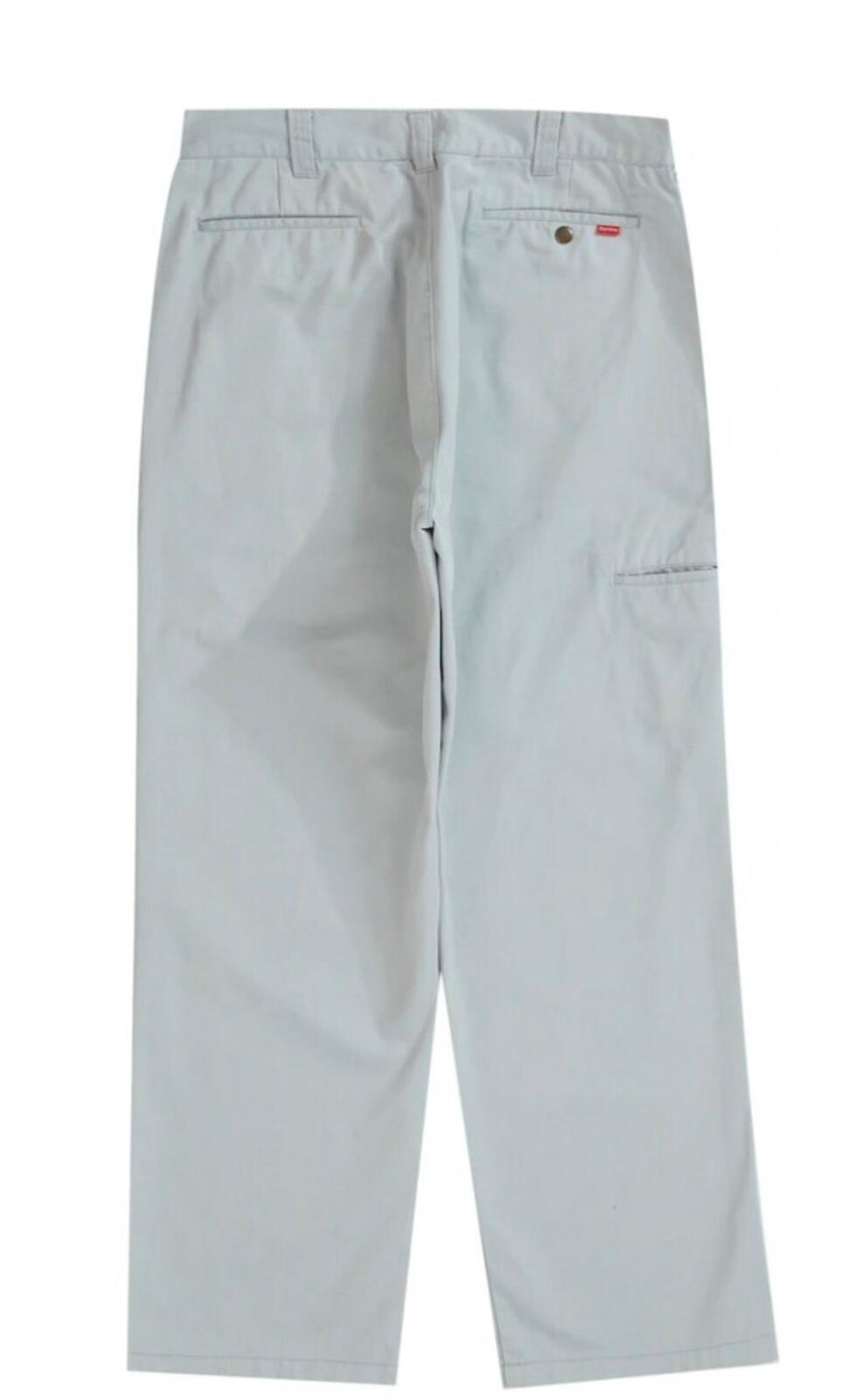 FW22 Supreme Work Pant size 30 W30 L30 trousers pants light grey Worn 1x