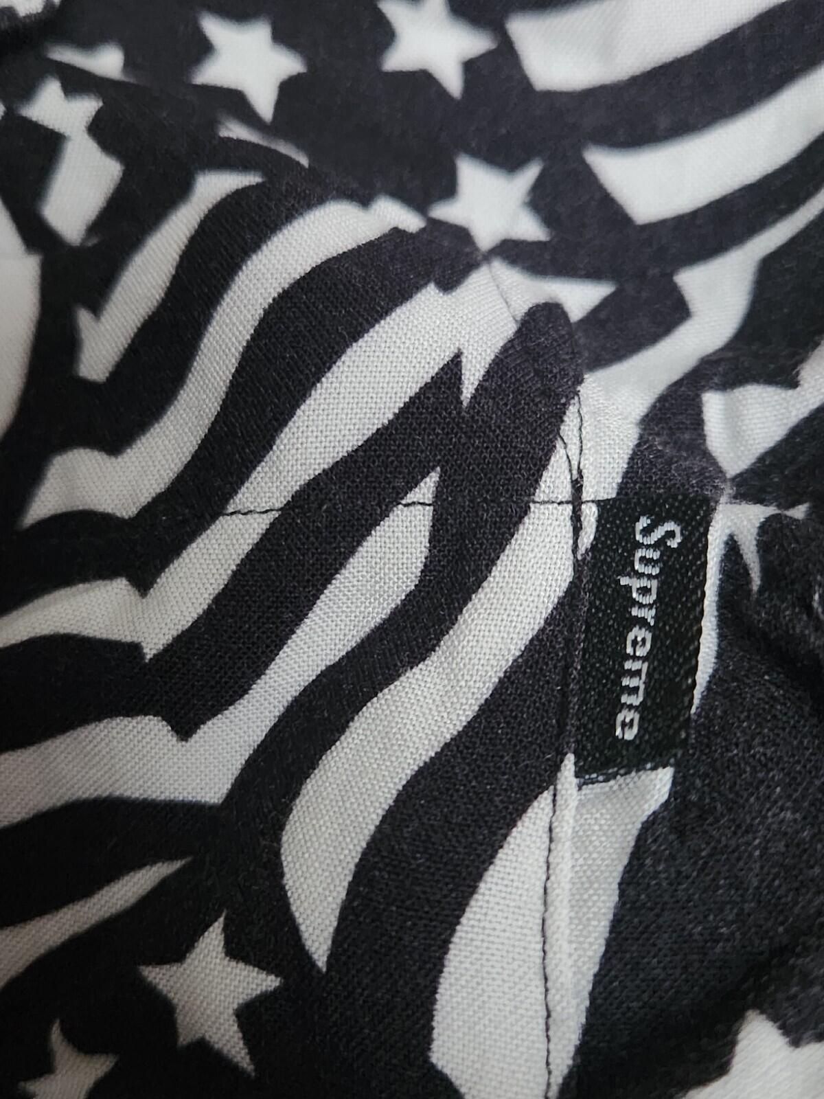 SS20 Supreme Flags Rayon Shirt schwarz Größe XL Kurzarm