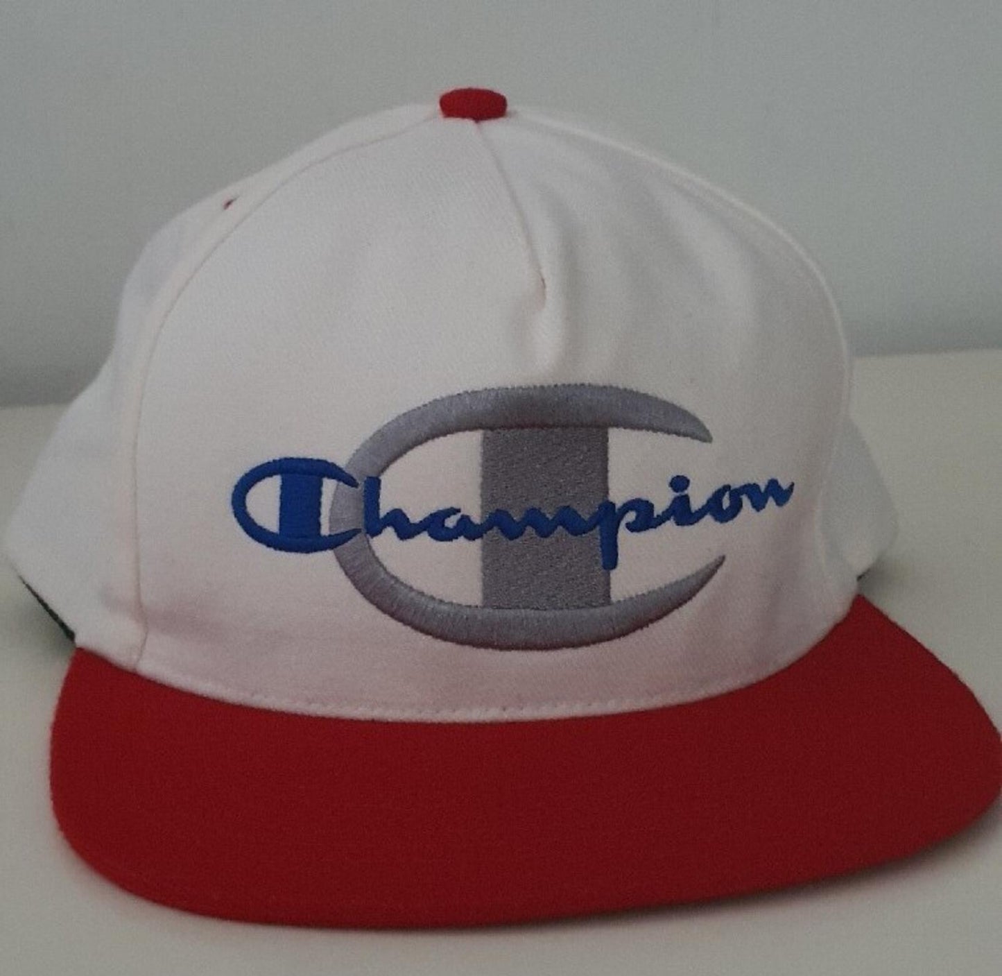 SS15 Supreme x Champion Back Arc Logo 5-panel White cap hat Rare